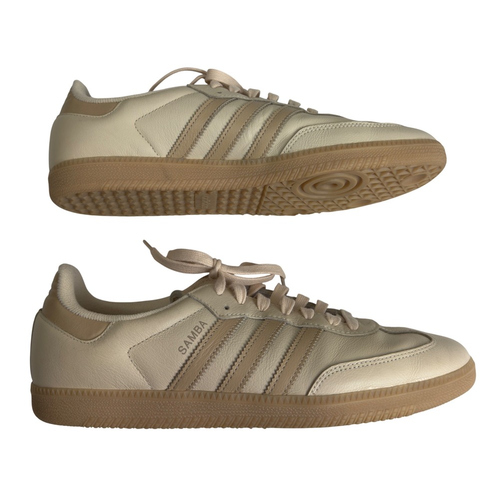 Adidas Samba OG Gum Sole Leather Sneakers Sand Mens Size 12 Terrace Sporty Urban - Picture 2 of 7